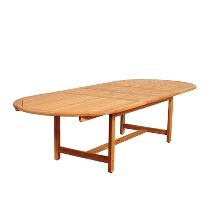 Set da pranzo da esterni Amazonia Torrington 9 pezzi in teak certificato