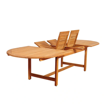 Set da pranzo da esterni Amazonia Torrington 9 pezzi in teak certificato