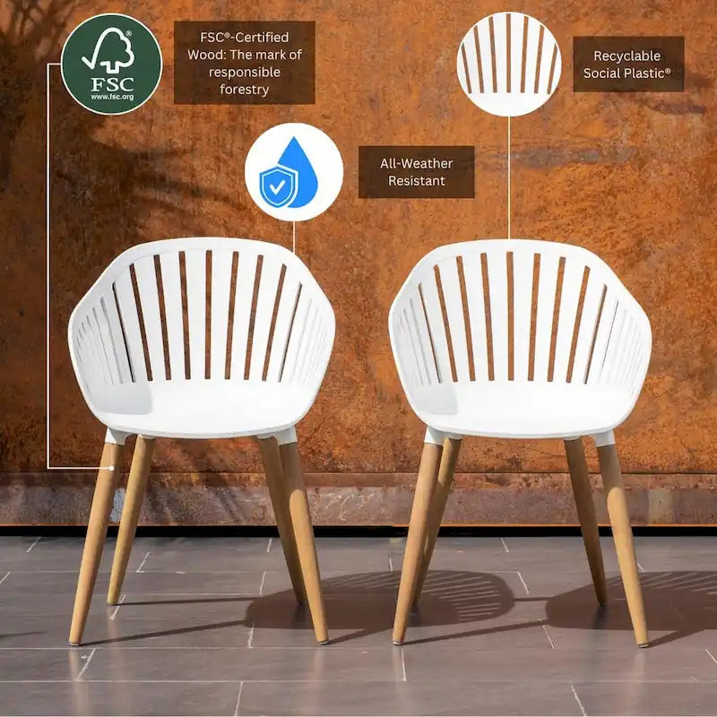 Set da pranzo da esterni Amazonia Torrington 9 pezzi in teak certificato