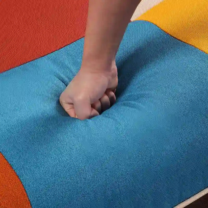 Colorful Antique Sofa, Loveseat, Solid Wood Legs