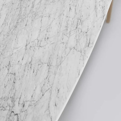 Castello 43  Rectangular Italian Carrara White Marble Console Table with Shelf - 43 L x 12 W x 31 H - 43 L x 12 W x 31 H