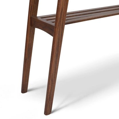 Castello 43  Rectangular Italian Carrara White Marble Console Table with Shelf - 43 L x 12 W x 31 H - 43 L x 12 W x 31 H