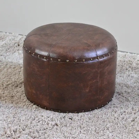 International Caravan Carmel Round Ottoman Stool