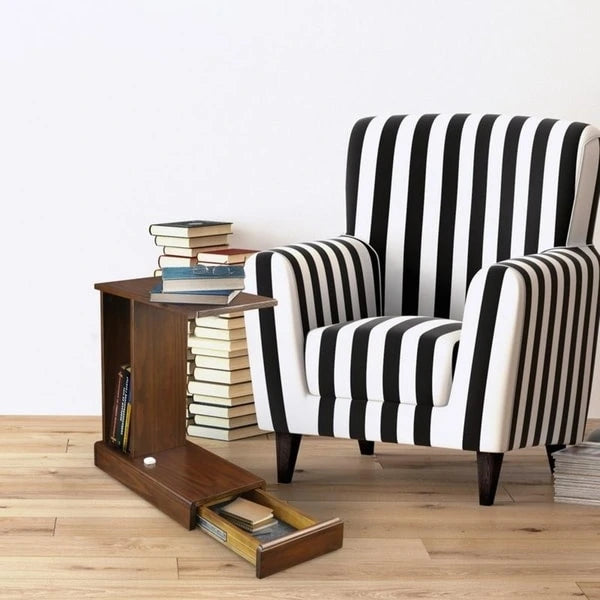 Monroe C-Table with Concealed Drawer, Concealment Furniture