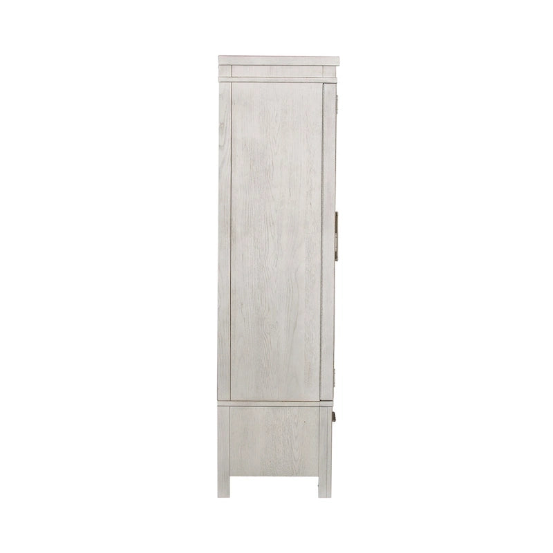 Armadio Modern Farmhouse Bianco Effetto Consumato da Mercatino delle Pulci