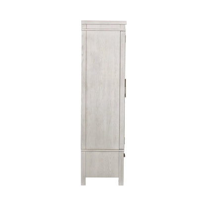 Armadio Modern Farmhouse Bianco Effetto Consumato da Mercatino delle Pulci