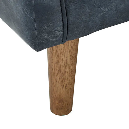 Darius Blue Oxford Leather Sofa by iNSPIRE Q Modern