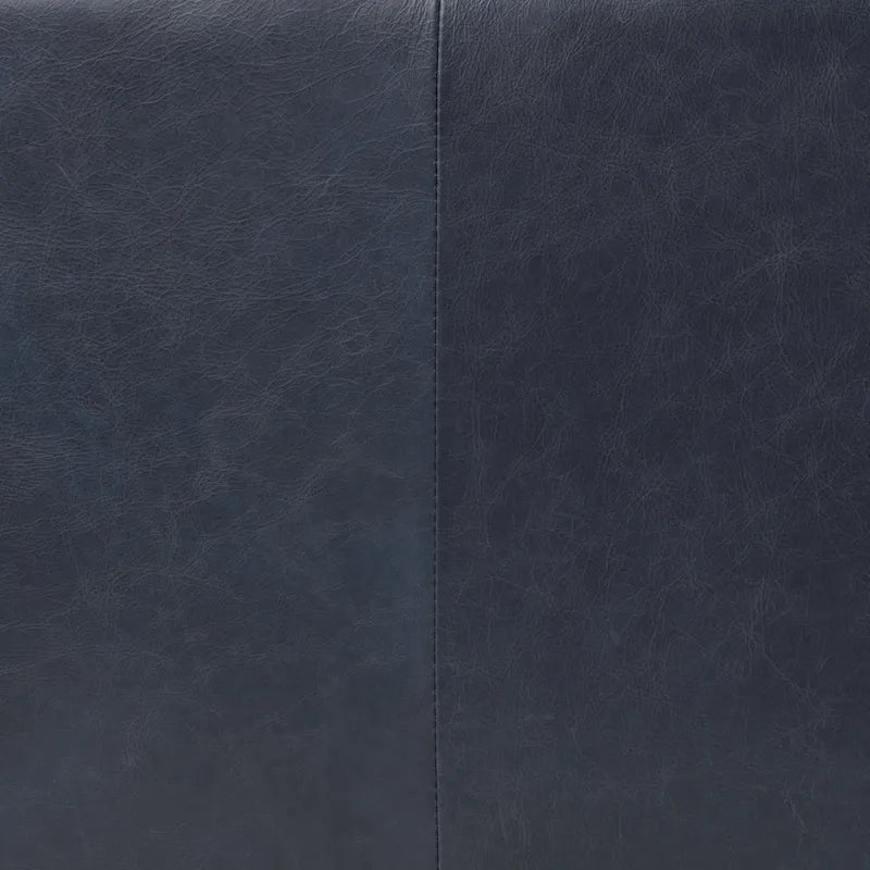 Darius Blue Oxford Leather Sofa by iNSPIRE Q Modern