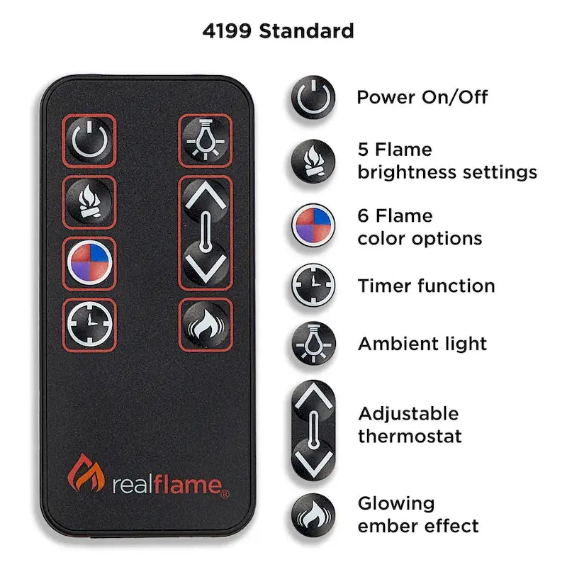 Frederick 72  Electric TV Stand Fireplace in Chestnut Oak by Real Flame - 72L x 15.5W x 30.1H