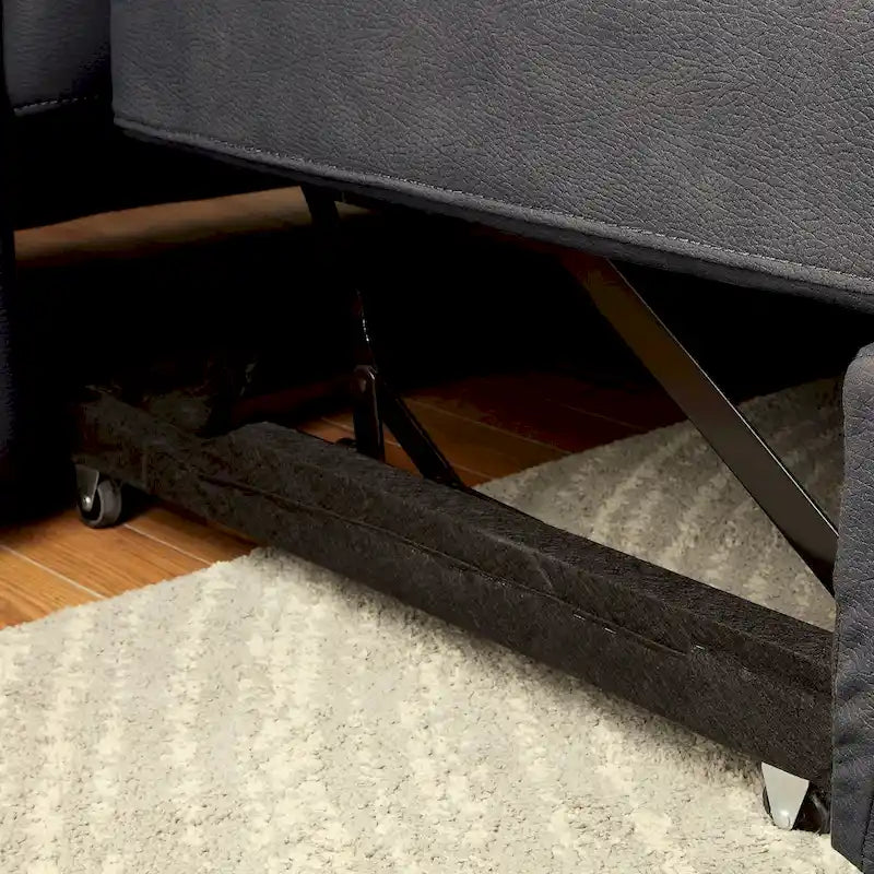 Werr Contemporary Faux Nabuck Fabric Sleeper Sectional with Storage Under Chaise by Furniture of America