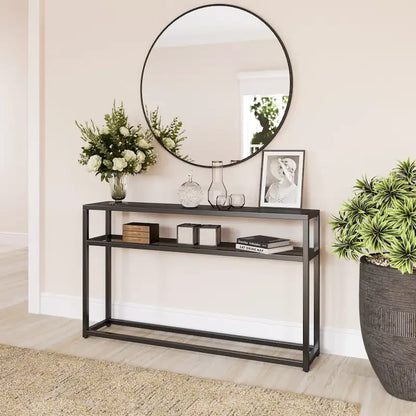 SEI Furniture Baldrick Modern 50  Long Console Table with Shelf