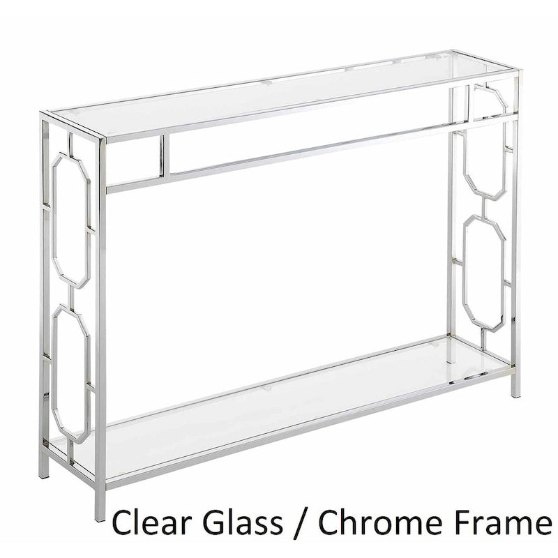 Convenience Concepts Omega Chrome Console Table with Shelf