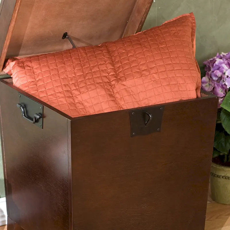 SEI Furniture Liatris Espresso Trunk Side Table