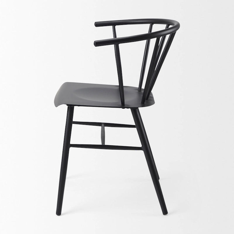 Colin Black Metal Dining Chair - 21.2 W x 21.2 D x 30.3 H