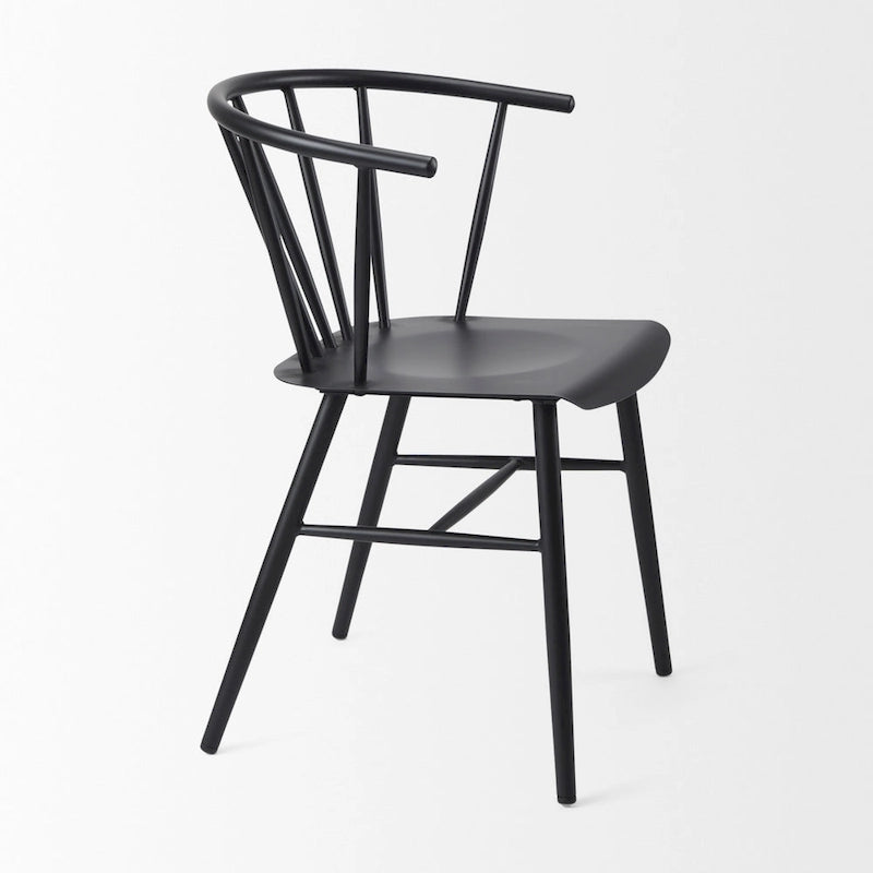 Colin Black Metal Dining Chair - 21.2 W x 21.2 D x 30.3 H