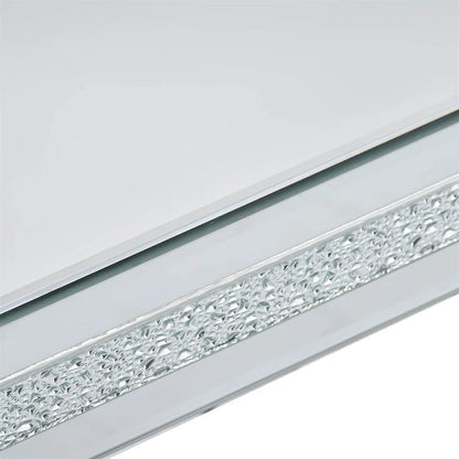 Merax Modern Glass Mirrored Coffee Table Sets(Set of 3)