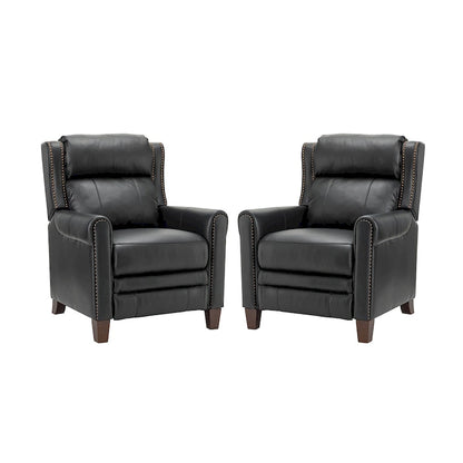 Felisa 32.48  Wide Genuine Leather Manual Recline Set of 2