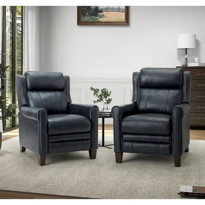 Felisa 32.48  Wide Genuine Leather Manual Recline Set of 2
