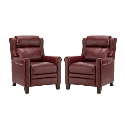 Felisa 32.48  Wide Genuine Leather Manual Recline Set of 2