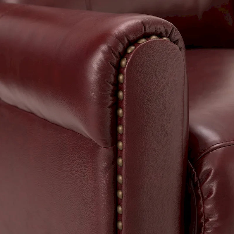 Felisa 32.48  Wide Genuine Leather Manual Recline Set of 2