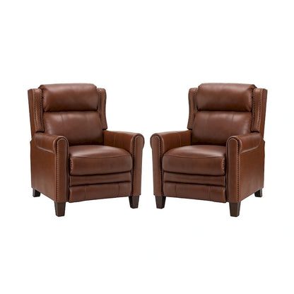 Felisa 32.48  Wide Genuine Leather Manual Recline Set of 2