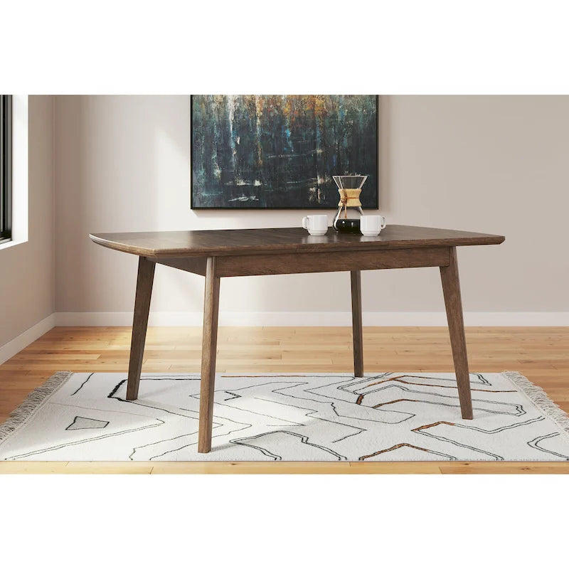 Signature Design by Ashley Lyncott Brown Rectangular Dining Butterfly Extension Table - 36 W x 48/64 D x 30 H
