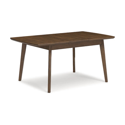 Signature Design by Ashley Lyncott Tavolo da pranzo rettangolare marrone con prolunga a farfalla - 36 L x 48/64 P x 30 A