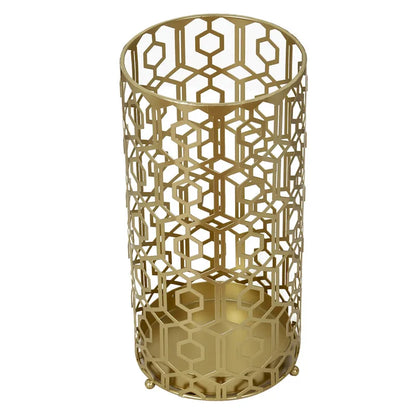 Adeco Multipurpose End Table Metal Shelf Holder Organizer Entrance Umbrella Stand - 9. 25  x 9. 25  x 18. 78