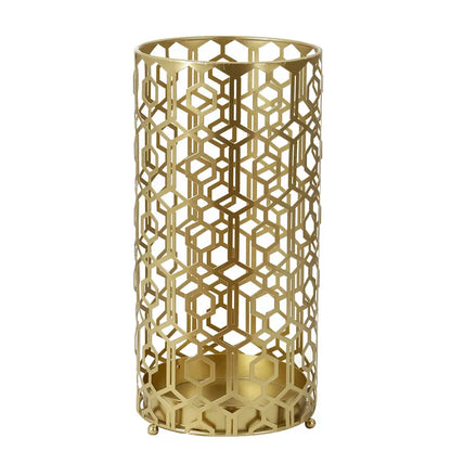 Adeco Multipurpose End Table Metal Shelf Holder Organizer Entrance Umbrella Stand - 9. 25  x 9. 25  x 18. 78