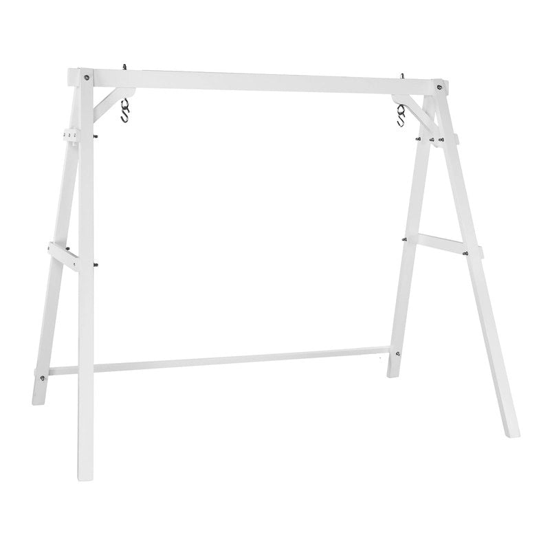 2-Person Carbonized Solid Wood Porch Swing Stand (without hanging swing)