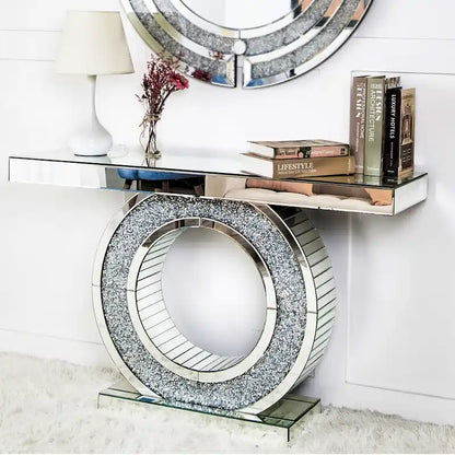 Glam Entry Console Table Mirror Accent Table