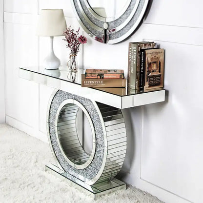 Glam Entry Console Table Mirror Accent Table
