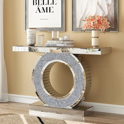 Glam Entry Console Table Mirror Accent Table