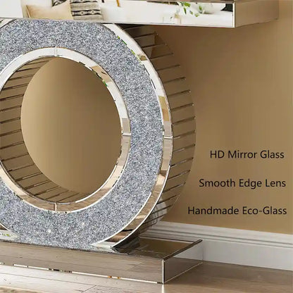 Glam Entry Console Table Mirror Accent Table