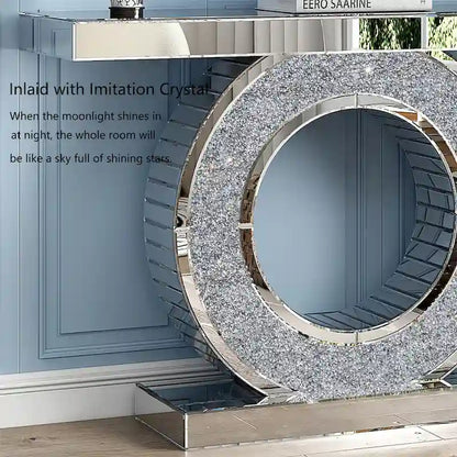 Glam Entry Console Table Mirror Accent Table