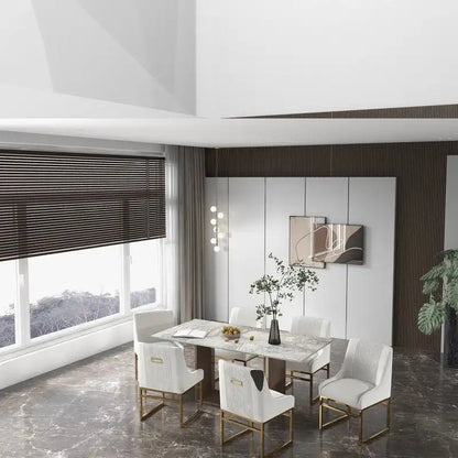 SEYNAR Contempoary Velvet Dining Chair with Metal Frame Legs, set of 6