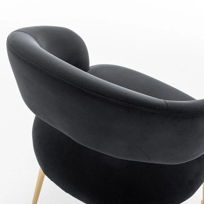 SEYNAR Mid Century Modern Velvet Upolstered Open-Back Dining Chair Set of 4