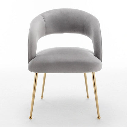 SEYNAR Mid Century Modern Velvet Upolstered Open-Back Dining Chair Set of 4