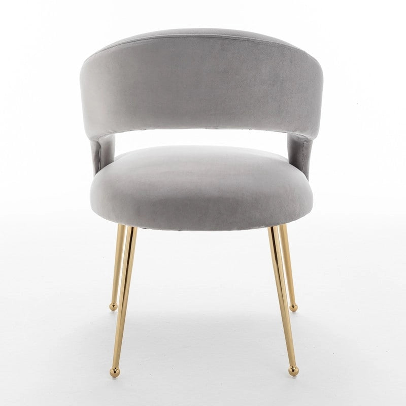 SEYNAR Mid Century Modern Velvet Upolstered Open-Back Dining Chair Set of 4