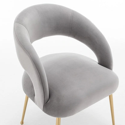 SEYNAR Mid Century Modern Velvet Upolstered Open-Back Dining Chair Set of 4