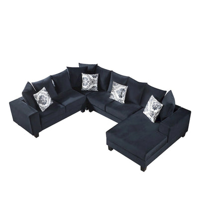 Merax Modern U Shape Sectional Sofa with Lots of Pillows Included