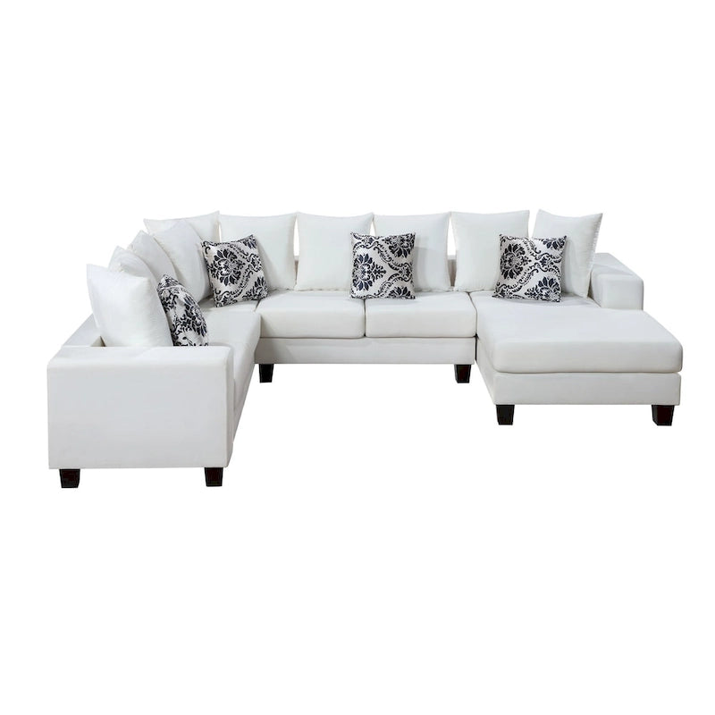 Merax Modern U Shape Sectional Sofa with Lots of Pillows Included