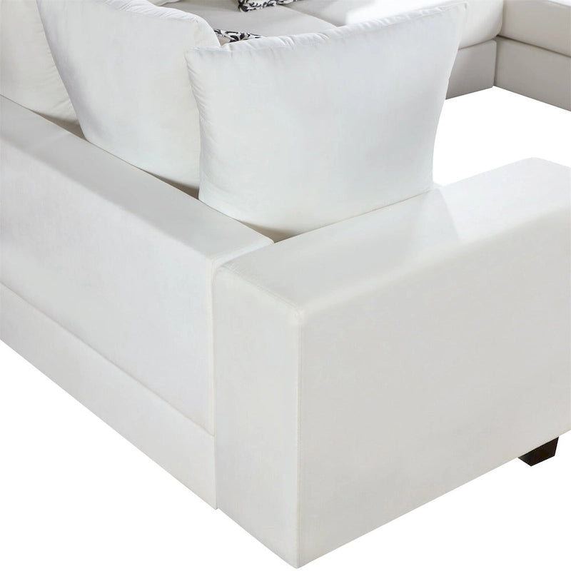Merax Modern U Shape Sectional Sofa with Lots of Pillows Included