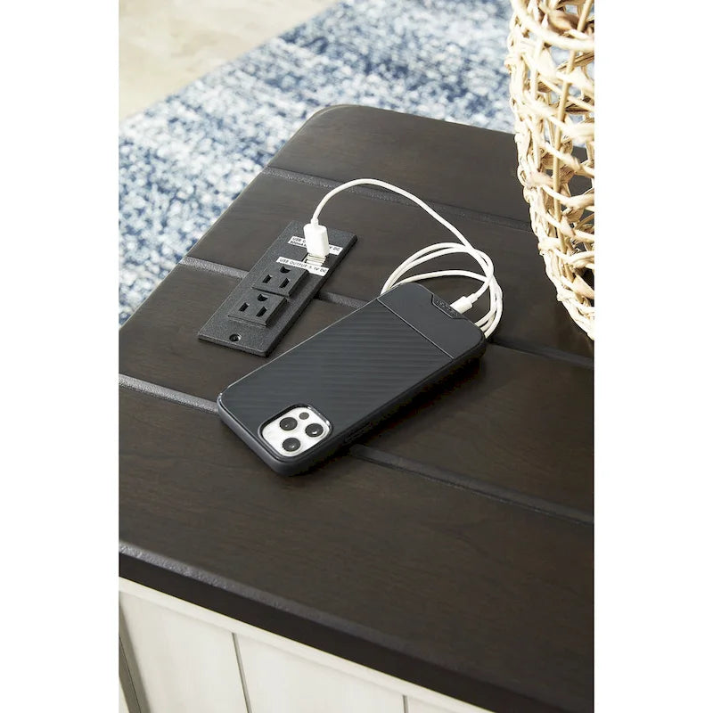 Signature Design by Ashley Darborn Gray/Brown Chairside End Table - 17.75 W x 24 D x 24 H