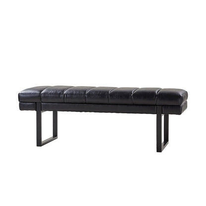 Laurens Modern 52.5  Channel Tufted Bench with Mental Legs by HULALA HOME