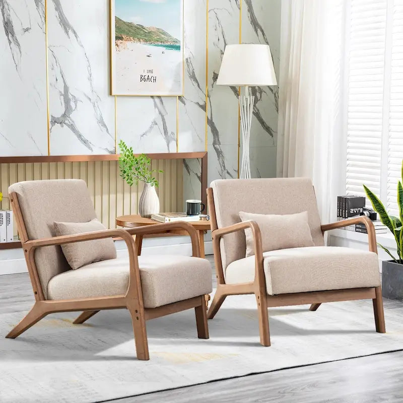 Ebello Modern Solid wood Accent Chair