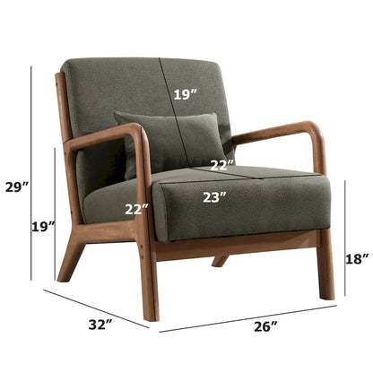 Ebello Modern Solid wood Accent Chair
