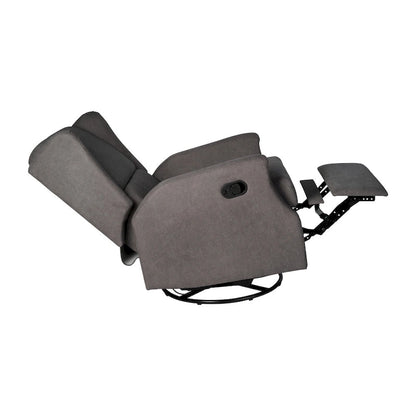 Wingback Manual Rocking Glider Recliner Chair with 360 Swivel