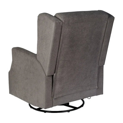 Wingback Manual Rocking Glider Recliner Chair with 360 Swivel