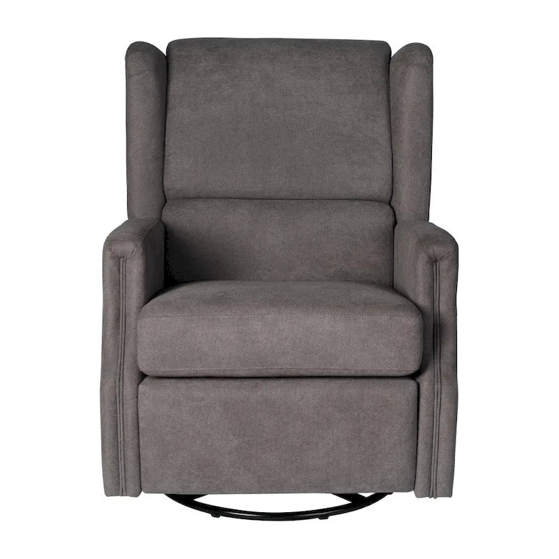 Wingback Manual Rocking Glider Recliner Chair with 360 Swivel